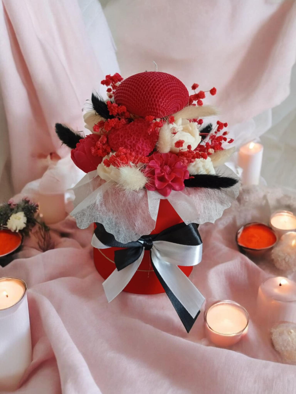 Bouquet de fondants St Valentin rose vanillée