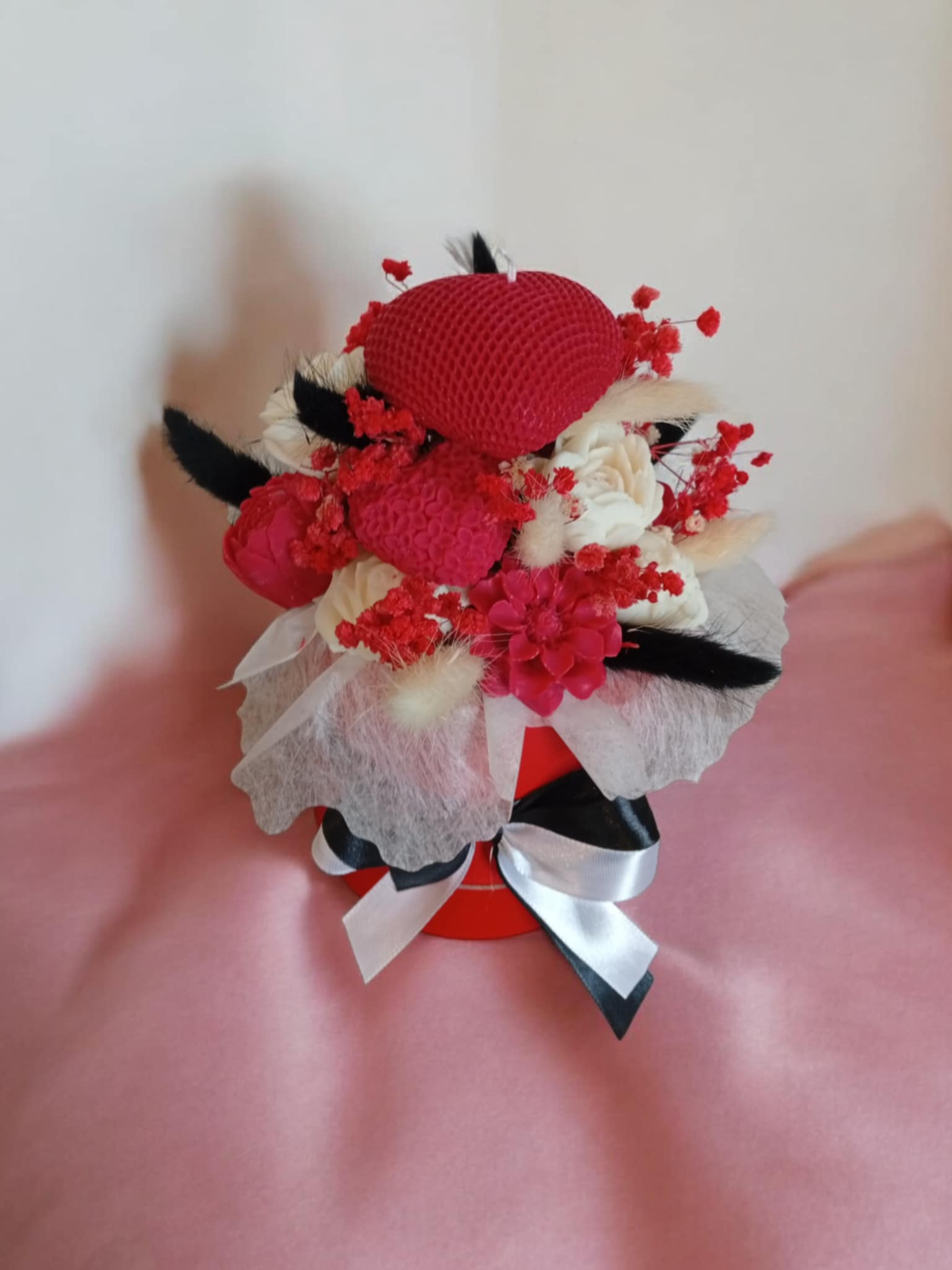 Bouquet de fondants St Valentin rose vanillée