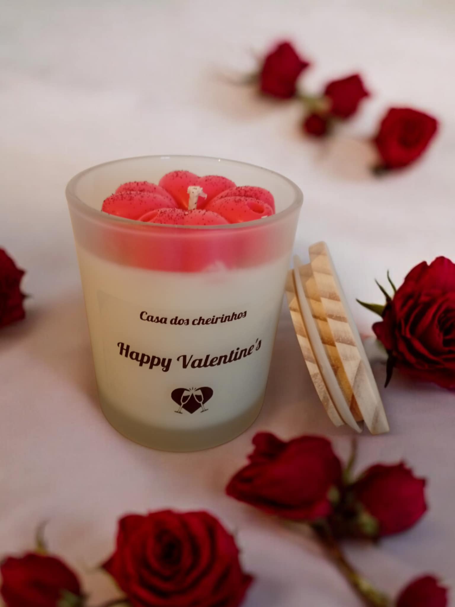Bougie Happy Valentine's jasmin