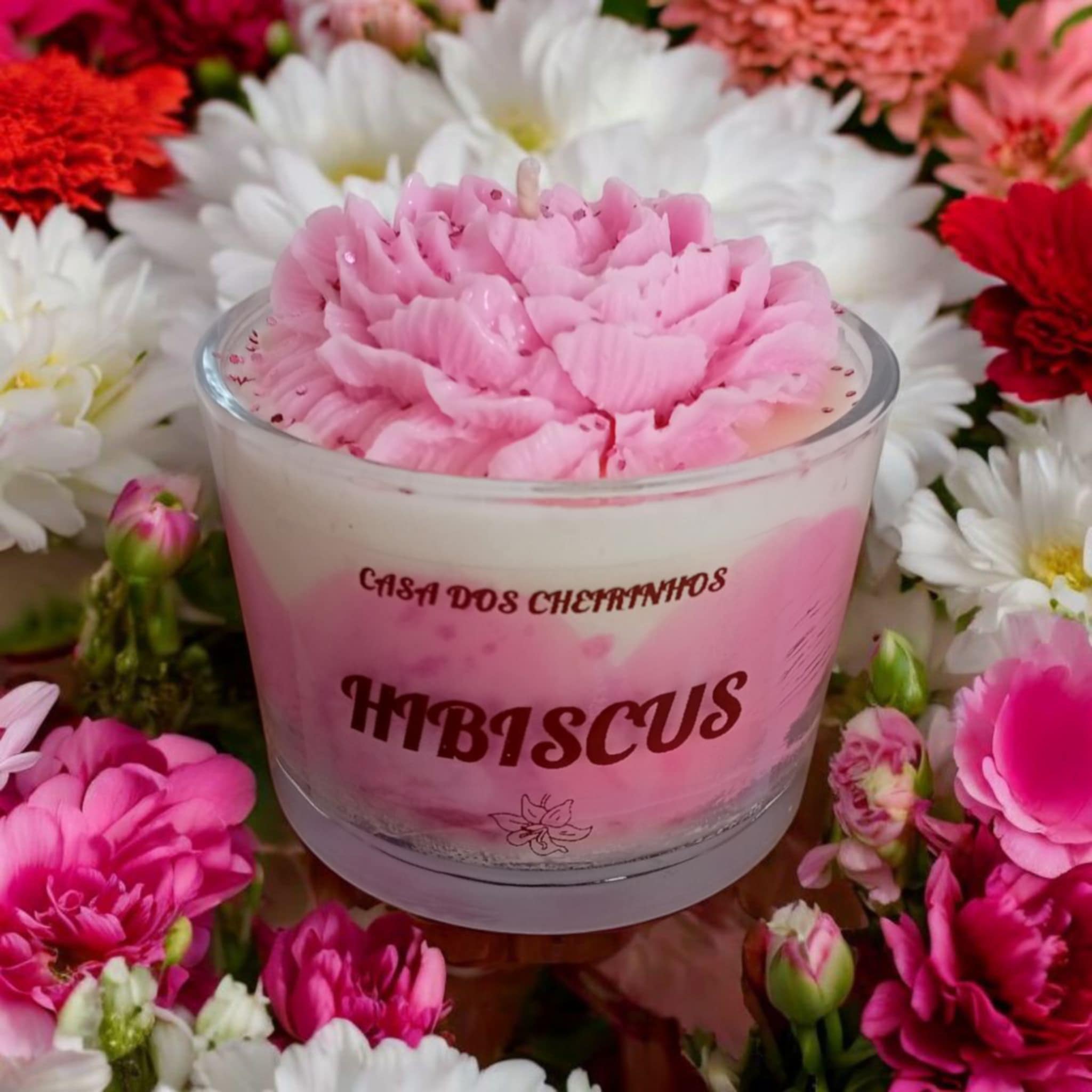 Hibiscus candle
