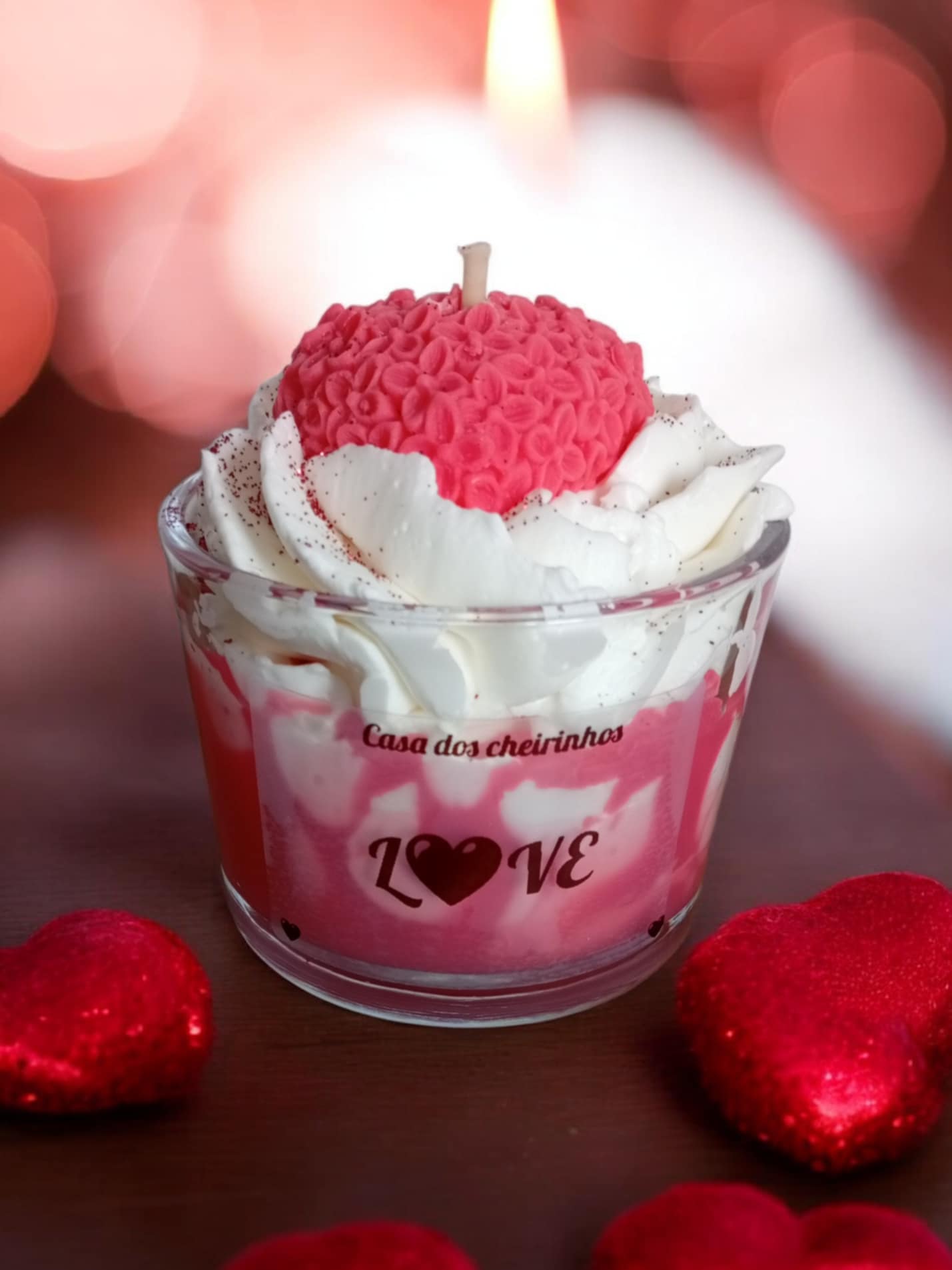 Bougie Love pomme d'amour