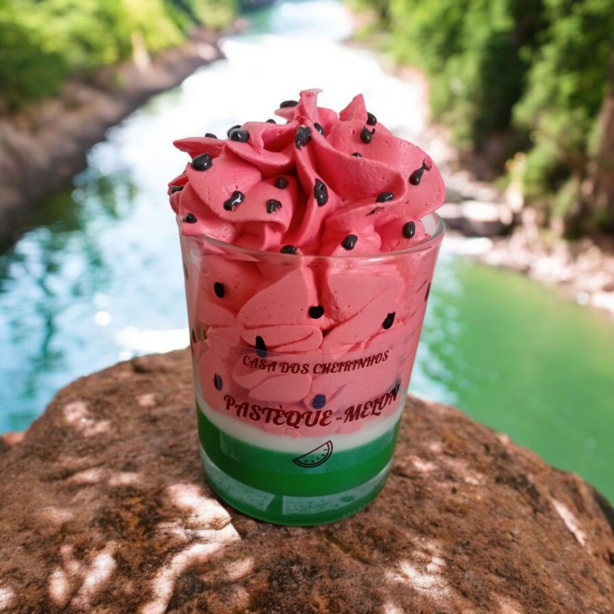 Watermelon and melon candle